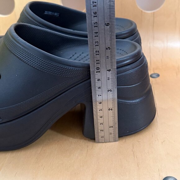 NWT CROCS Black Siren Clog Shoes High Platform Women's Size 10 New - Picture 16 of 16